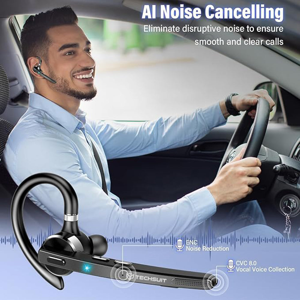 Handsfree Bluetooth Techsuit G9 TalkZen, A2DP, Preto