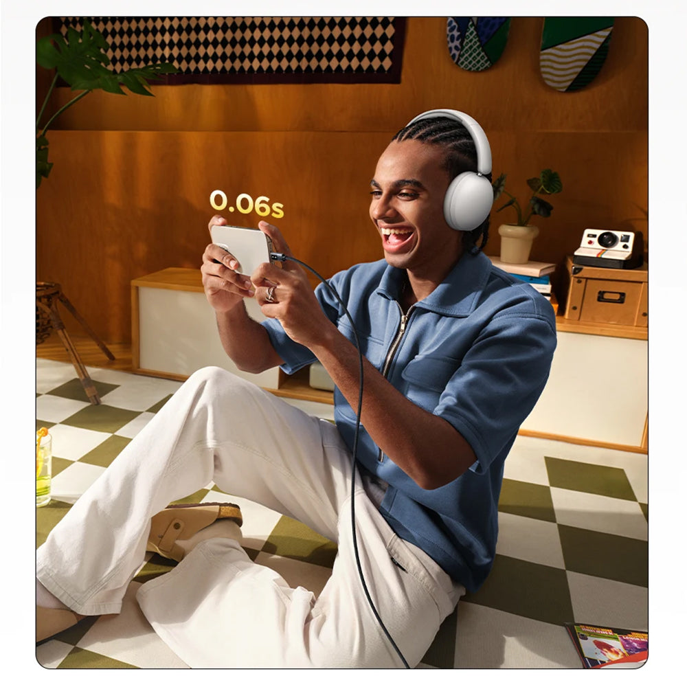 Handsfree Bluetooth UGREEN HiTune Max 2 HP205, MultiPoint, A2DP, ANC, Preto