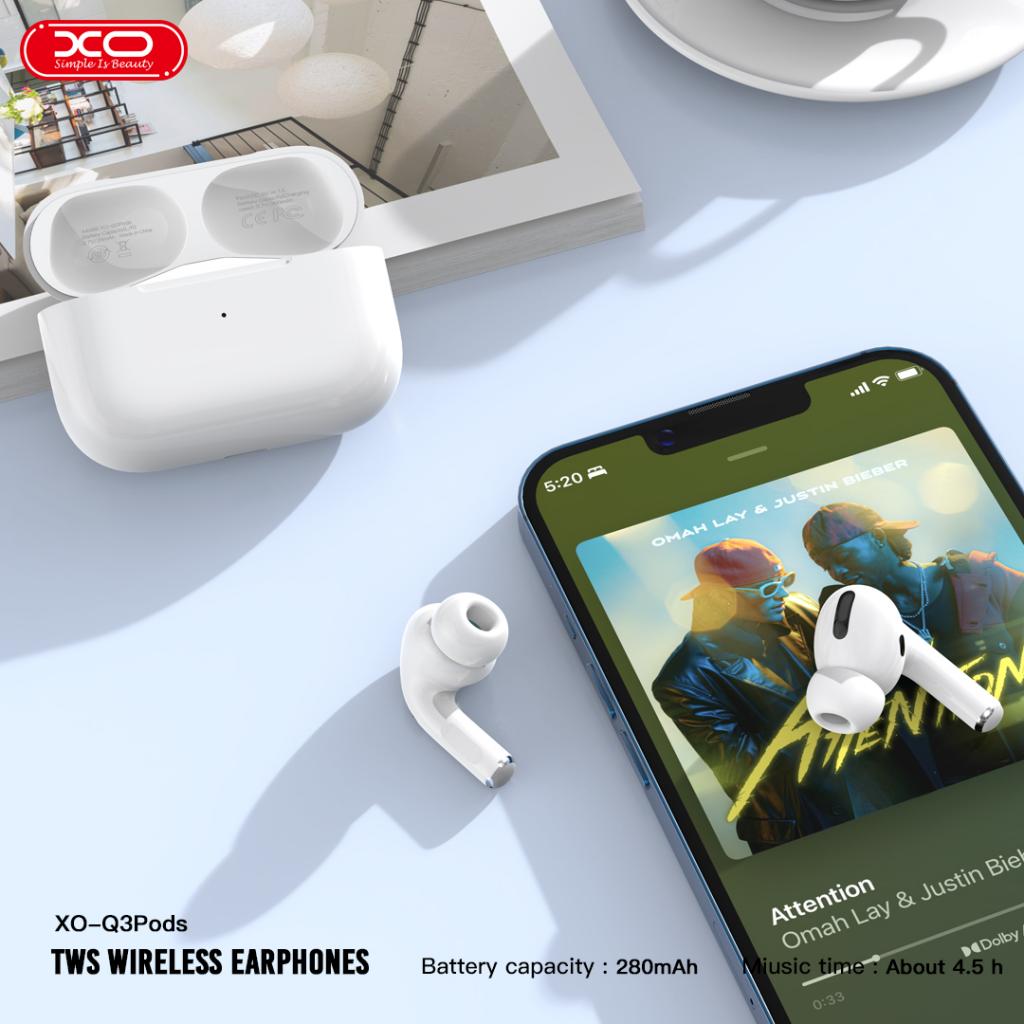 Handsfree Bluetooth XO Design Q3 Pods, TWS, Branco