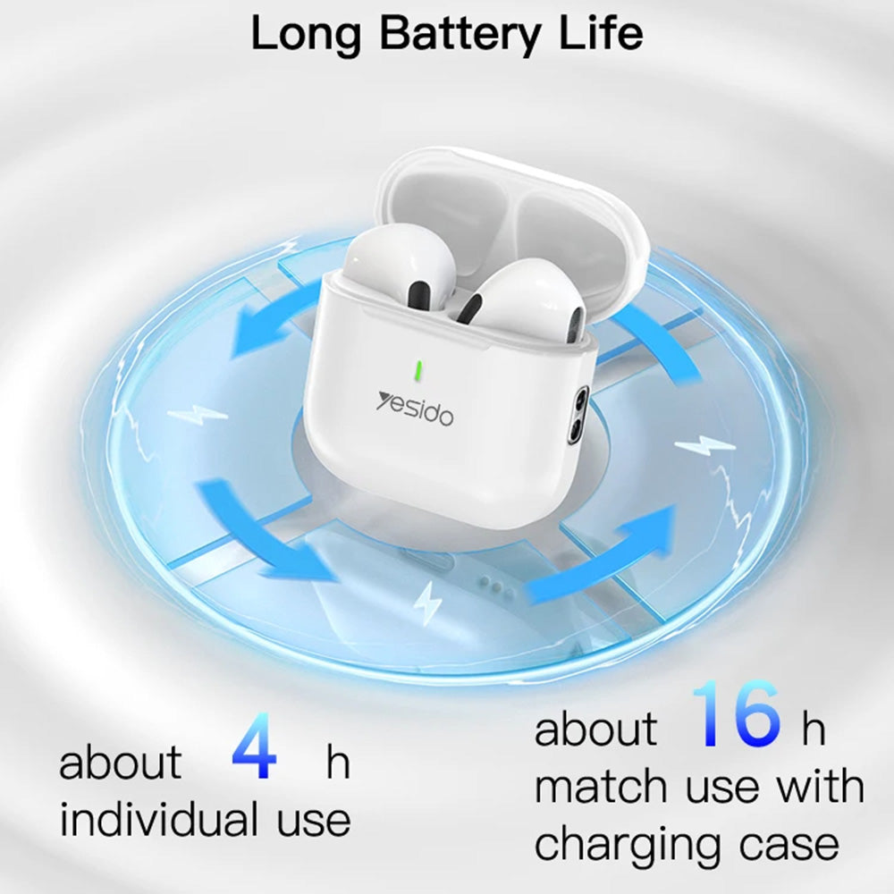 Handsfree Bluetooth Yesido TWS17, TWS, Branco