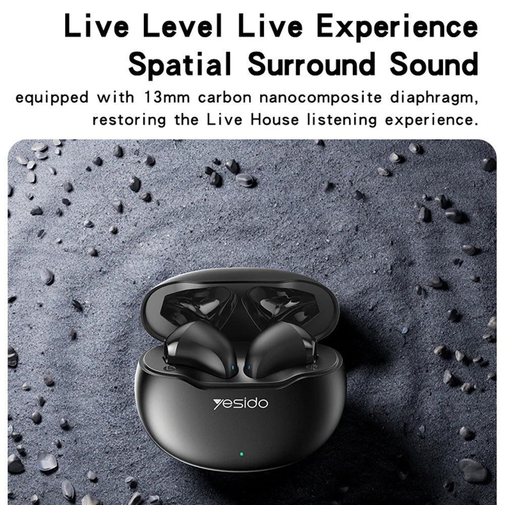 Handsfree Bluetooth Yesido TWS21, TWS, Preto