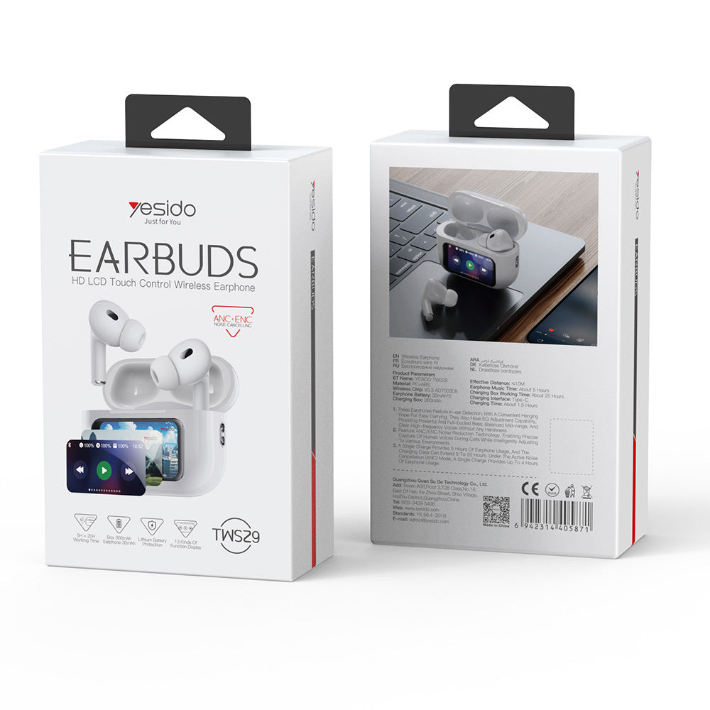 Handsfree Bluetooth Yesido TWS29, TWS, Branco
