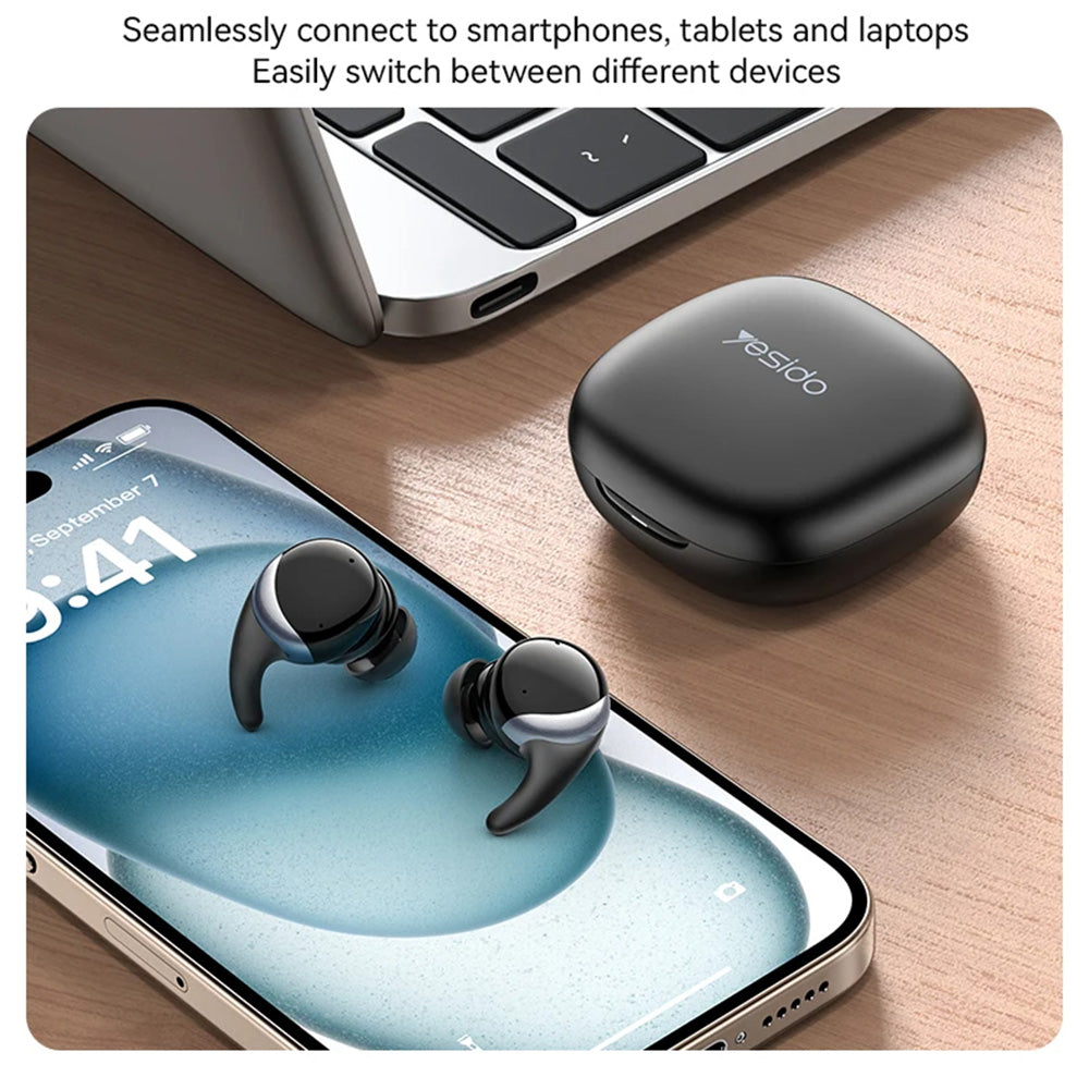 Handsfree Bluetooth Yesido TWS30, TWS, ANC, Preto