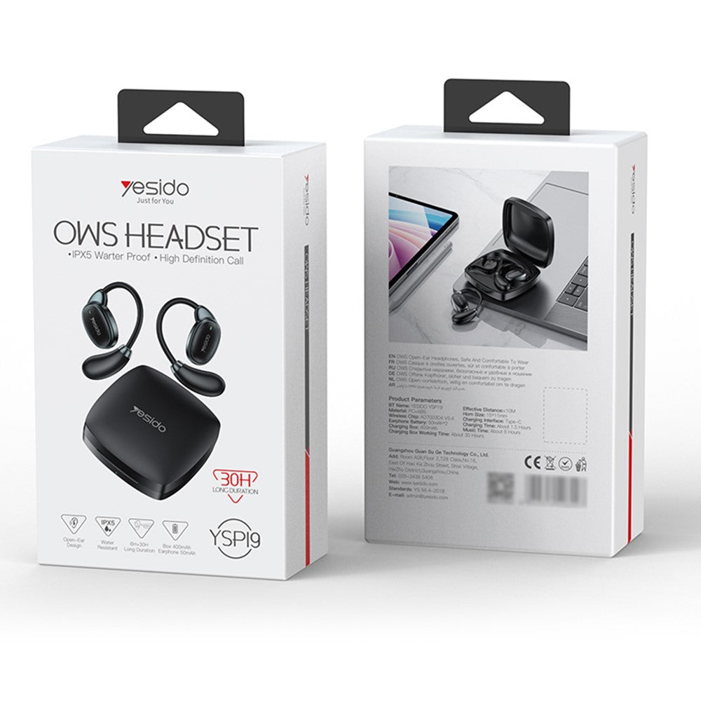 Handsfree Bluetooth Yesido YSP19 BL, TWS, Preto