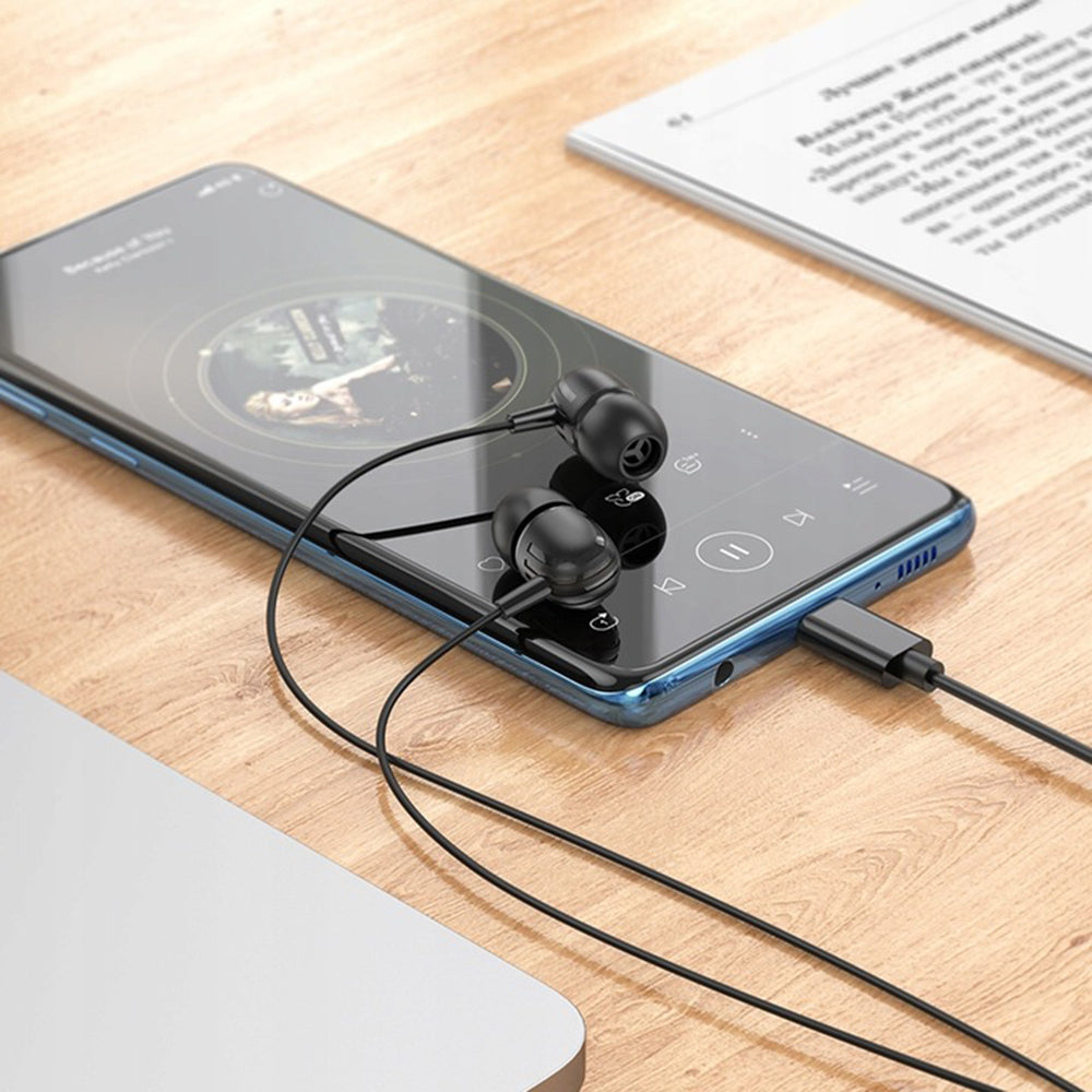 Handsfree USB-C Borofone BM77 Delicious, Preto