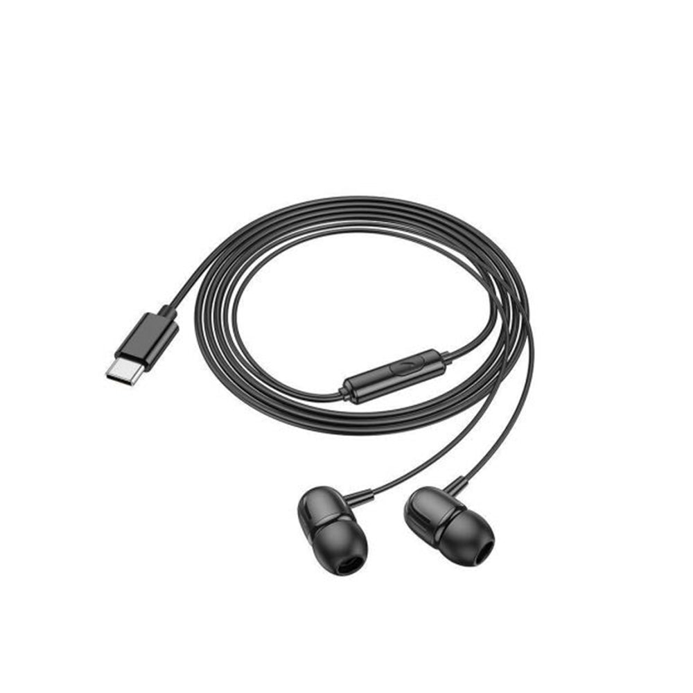 Handsfree USB-C Borofone BM77 Delicious, Preto