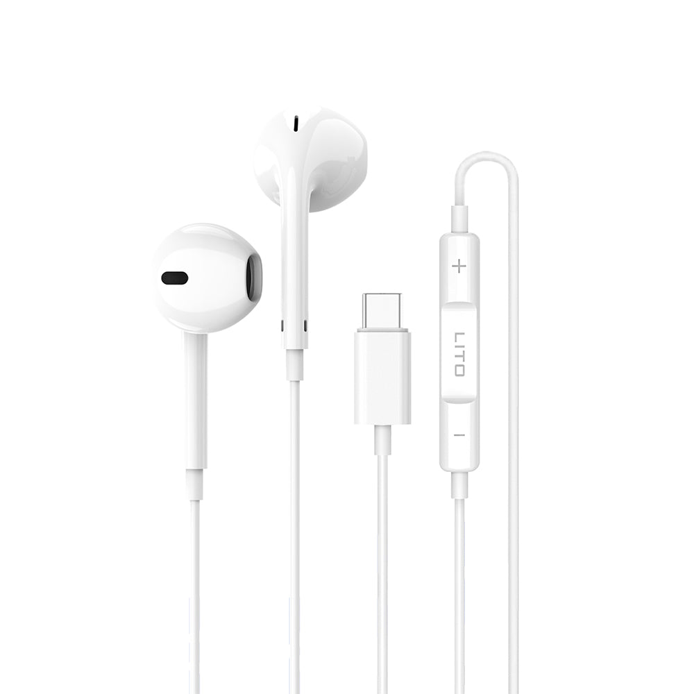 Handsfree USB-C Lito LF01T, Branco