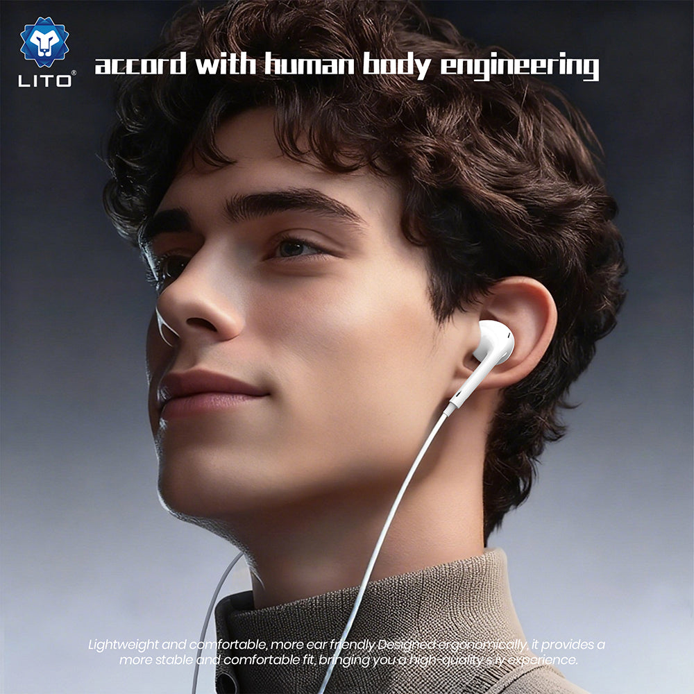 Handsfree USB-C Lito LF01T, Branco