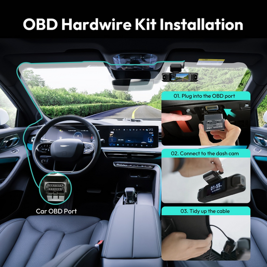 Cabo OBD Hardwire Botslab para Câmara HK40 Plus / HK30 Pro / G500H Pro / G980H Pro / G300H Pro / V9H / G980H 4CH