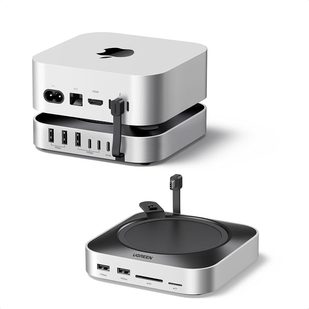 Hub Multifuncional UGREEN CM841A (95094) para Apple Mac Mini M4 / Mini M4 Pro, 10em1, Cinzento