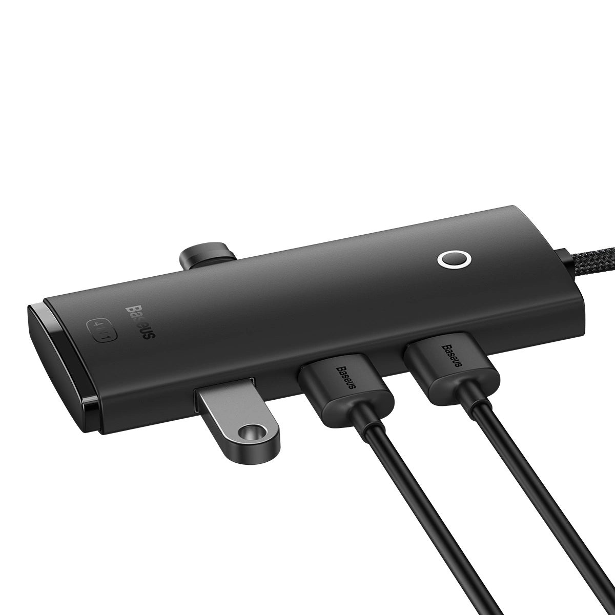 Hub USB Baseus Lite, 4 x USB-A 3.0 - 1 x USB-C, 2m, Preto WKQX030201