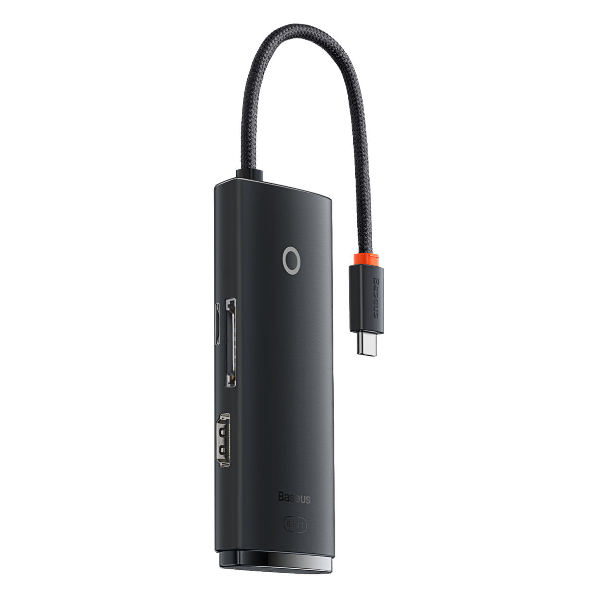 Hub USB-C Baseus, 2 x USB-A 3.0 - 1 x USB-C - 1 x HDMI - 1 x SD - 1 x microSD, Preto WKQX050001