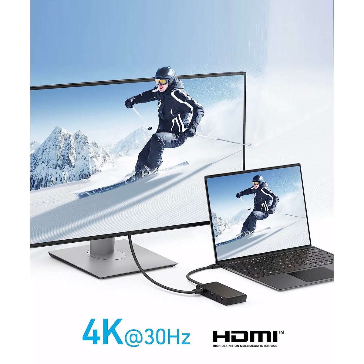 Hub USB-C Anker 332, 2 x USB-A - 2 x USB-C - 1 x HDMI, Preto A8356G11