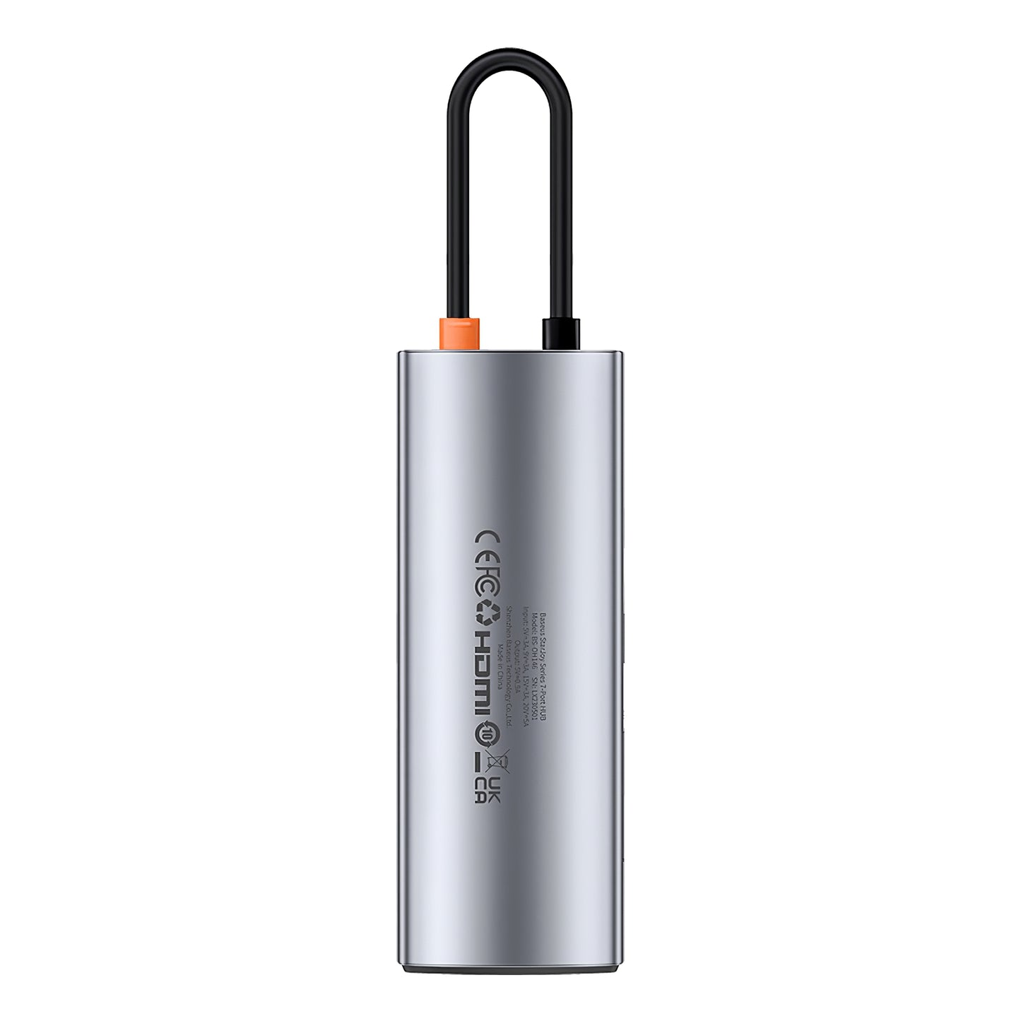 Baseus Joystar USB-C Hub, 3 x USB-A 3.0 - 1 x USB-C - 1 x HDMI - 1 x SD - 1 x microSD, Prata B0003070881111-00