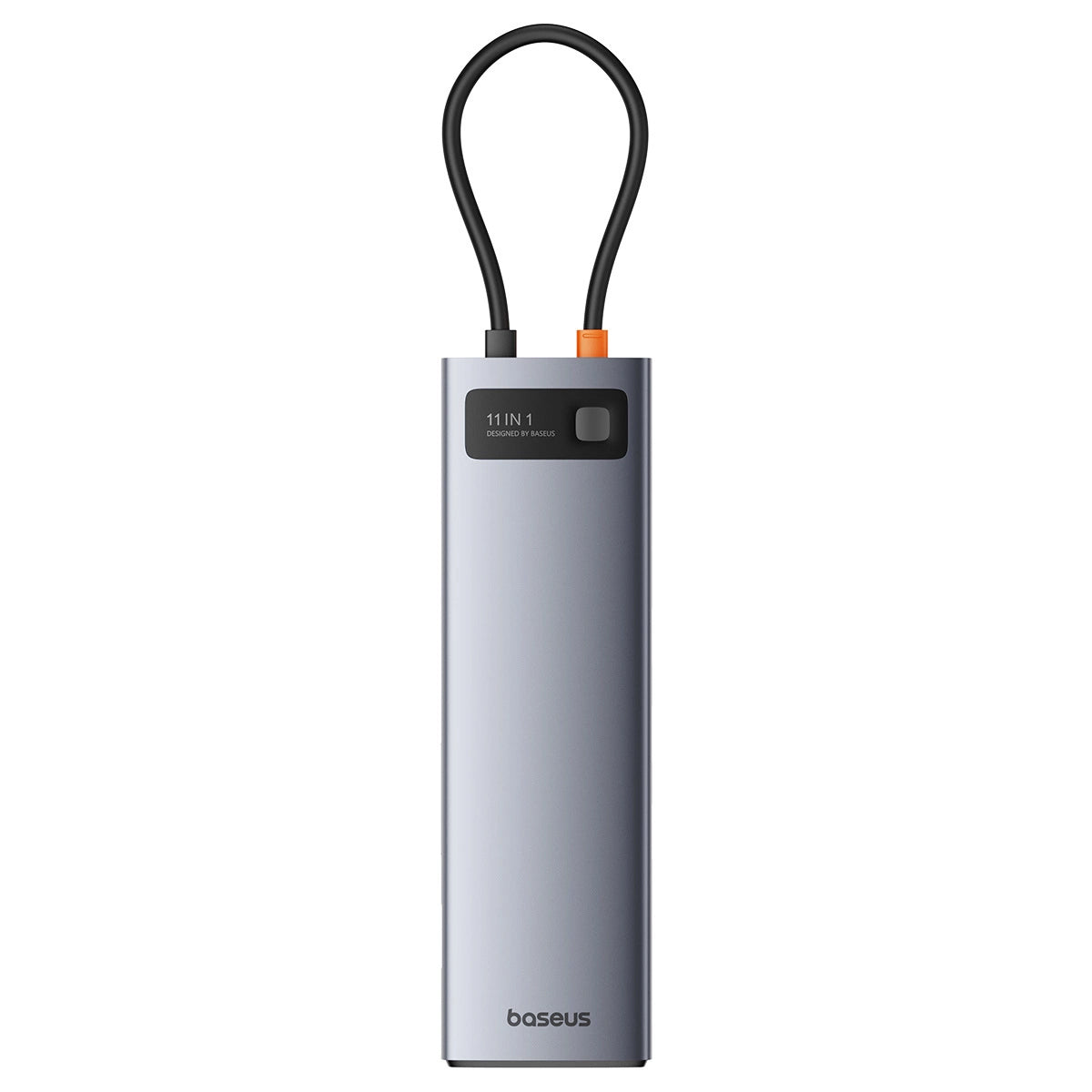 Hub USB-C Baseus Metal Gleam, 3 x USB-A 3.0 - 1 x USB-A - 1 x USB-C - 1 x HDMI - 1 x VGA - 1 x Jack 3.5mm - 1 x RJ45 - 1 x SD - 1 x microSD, Cinzento