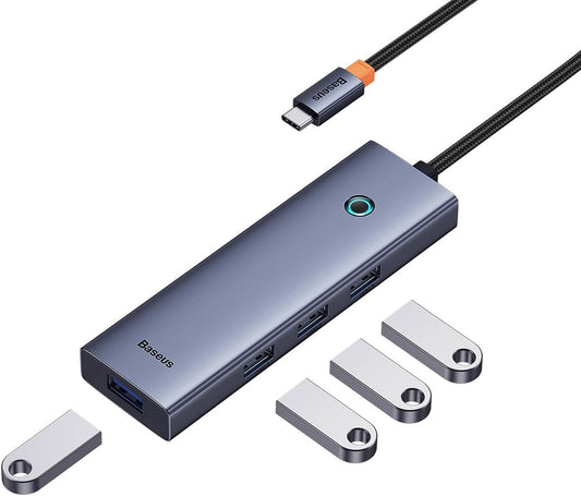 Hub USB-C Baseus UltraJoy, 4 x USB-A 3.0, Cinzento B0005280A813-03