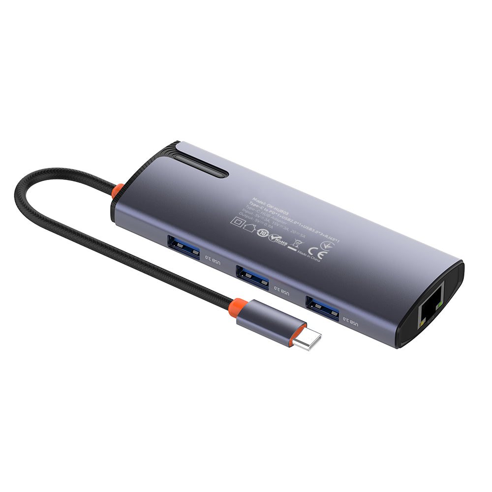 Hub USB-C ColorWay CW-HUB03, 6em1, Prateado