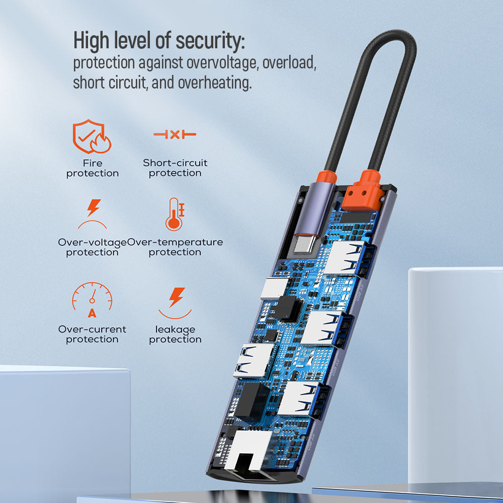 Hub USB-C ColorWay CW-HUB03, 6em1, Prateado
