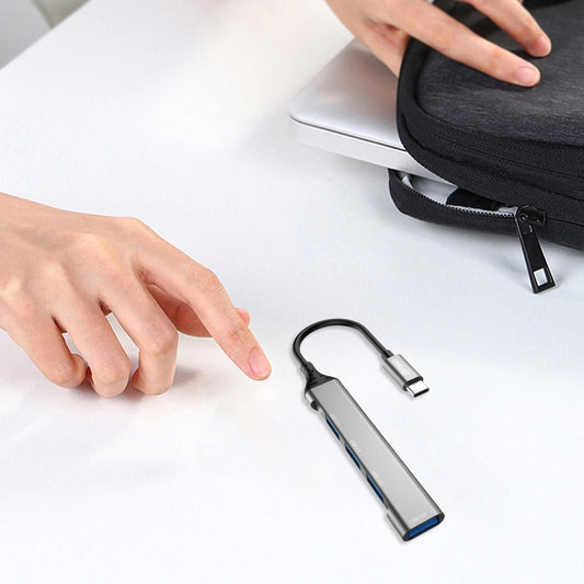 Hub USB-C Dudao A16T, 1 x USB-A 3.0 - 3 x USB-A, Preto