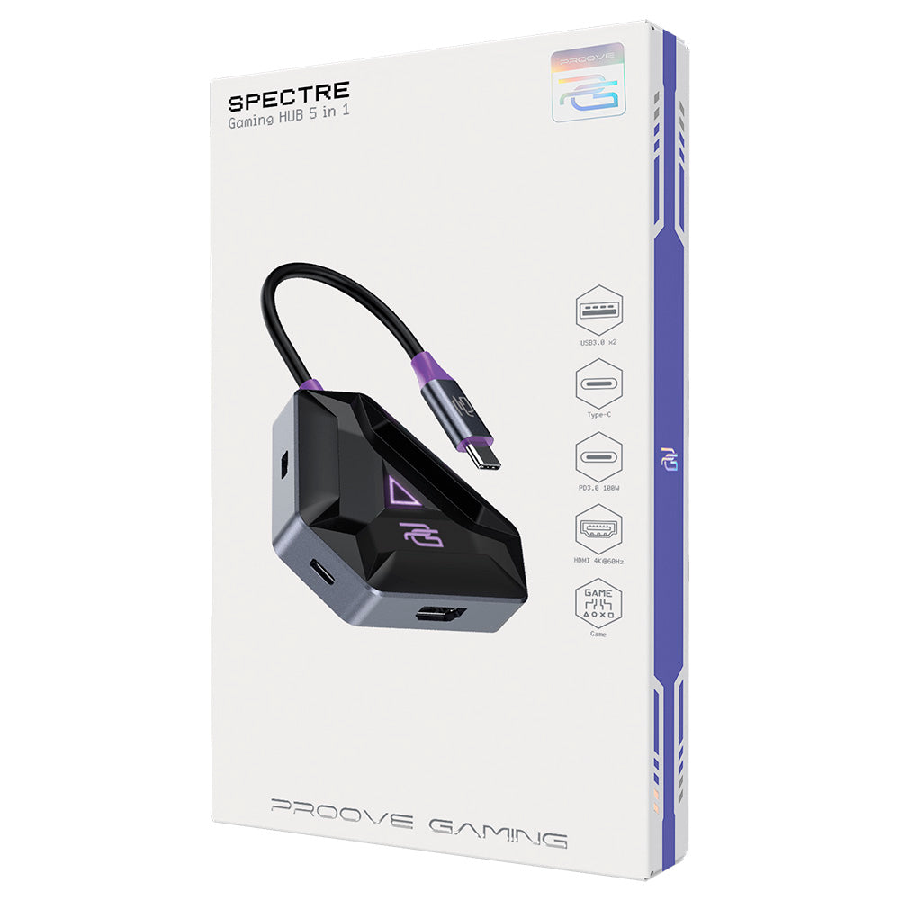 Hub USB-C Proove Spectre, 5in1, Cinzento HBPG10221205