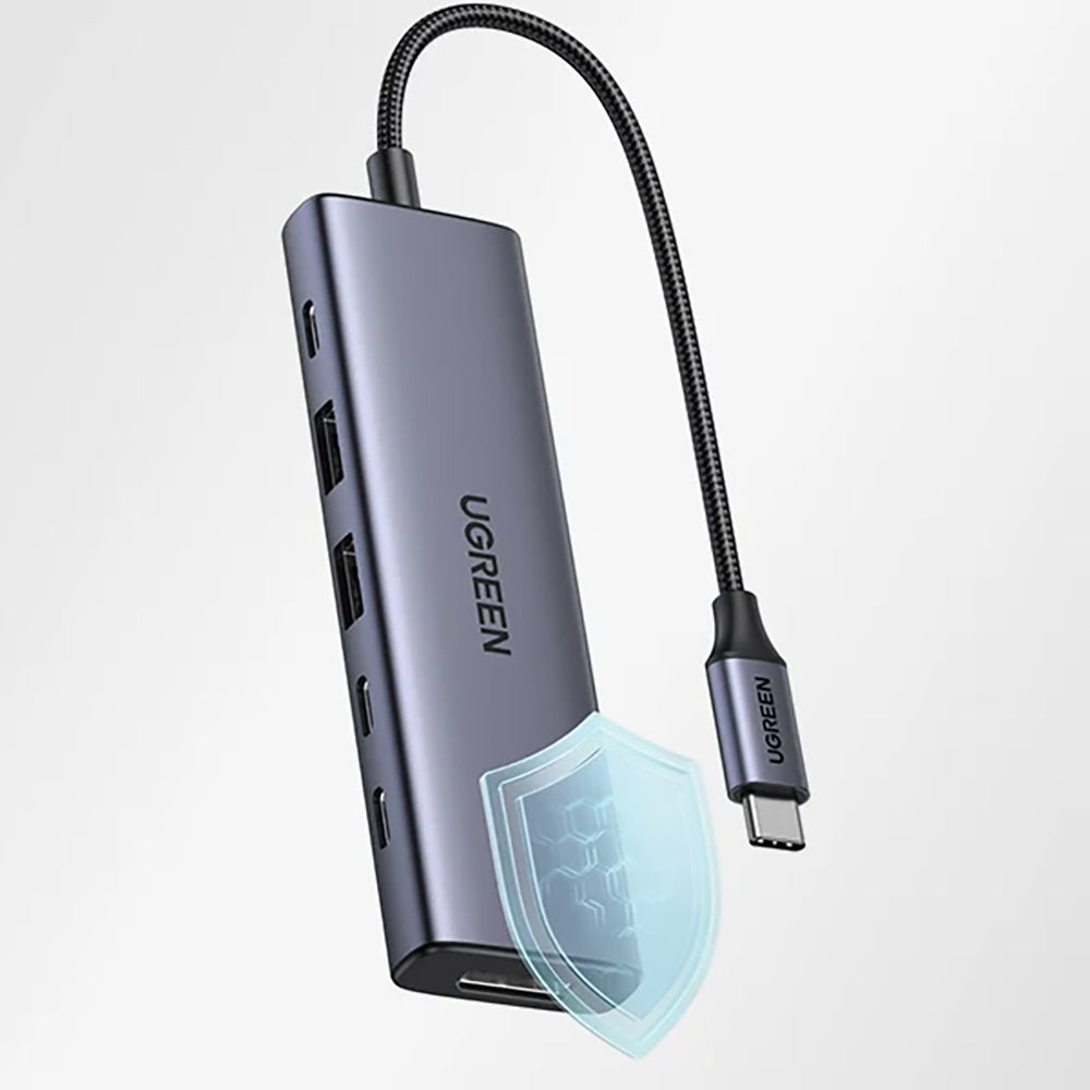 Hub USB-C UGREEN CM511 (75586), 6 em 1, Cinzento