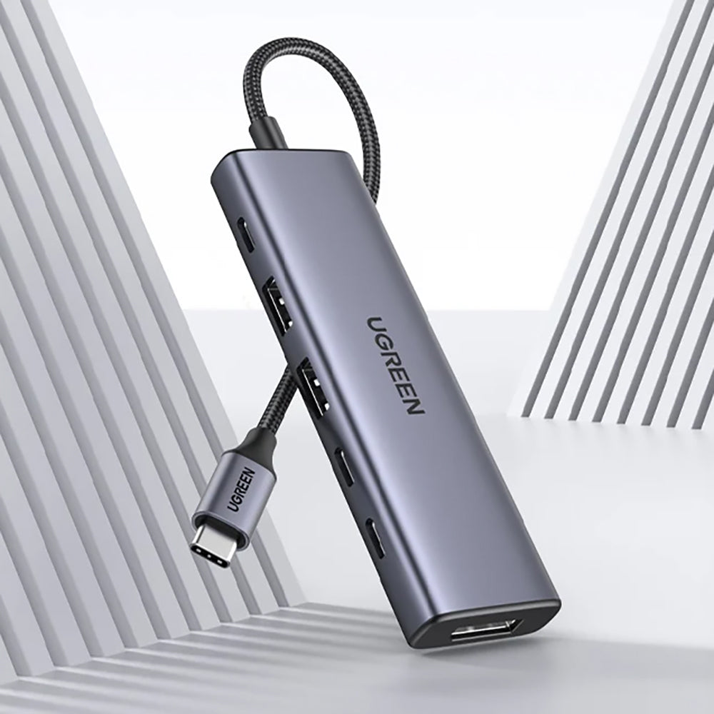 Hub USB-C UGREEN CM511 (75586), 6 em 1, Cinzento
