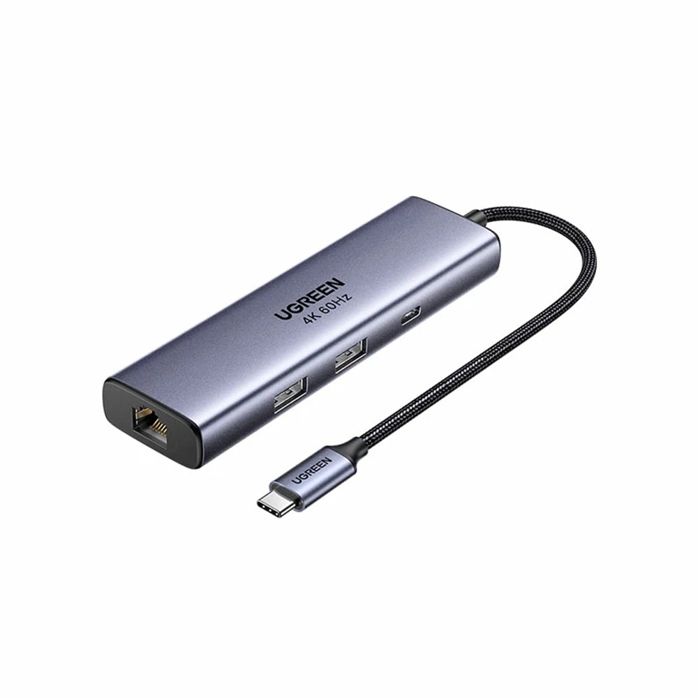 Hub USB-C UGREEN CM512 (75643), 6 em 1, Cinzento