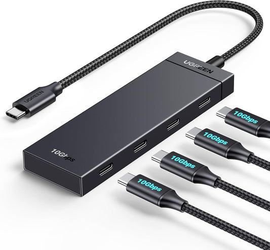 Hub USB-C UGREEN CM806, 4 x USB-C, 0.5m, Preto