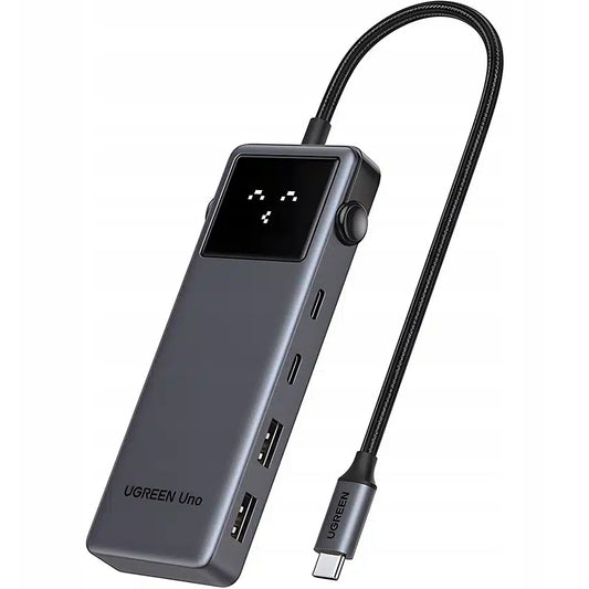 Hub USB-C UGREEN CM888 Uno, 2 x USB-A 3.2 - 3 x USB-C - 1 x HDMI, Cinzento