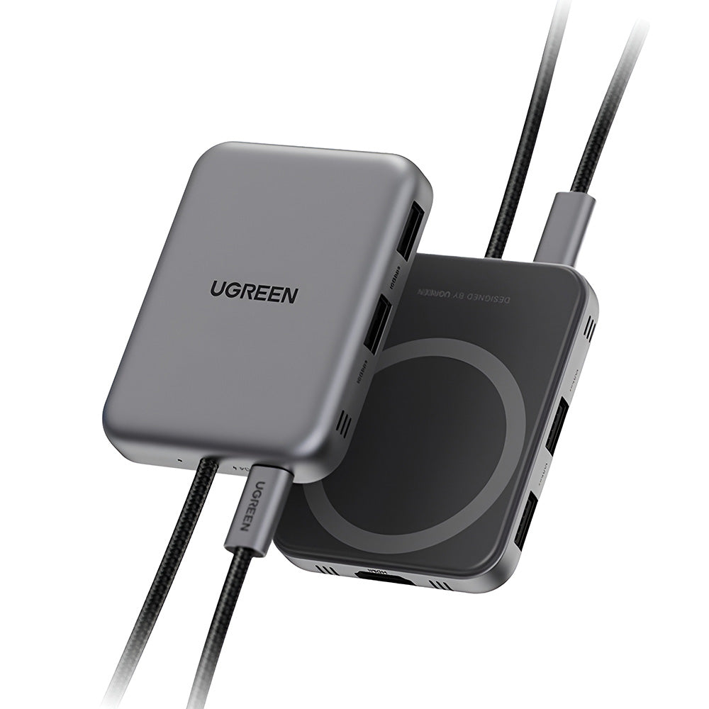 Hub USB-C UGREEN CM896 (65759), 7 em 1, Cinzento
