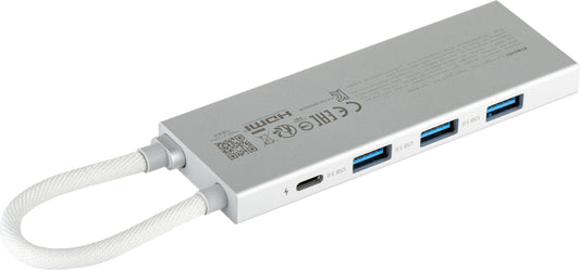 Hub USB-C Xiaomi, 3 x USB-A 3.0 - 1 x USB-C - 1 x HDMI, Branco BHR8804GL