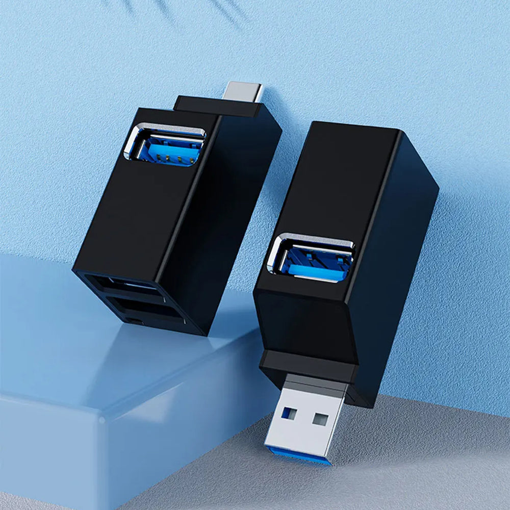 Hub USB Techsuit H11 EchoLink, 3 em 1, Preto