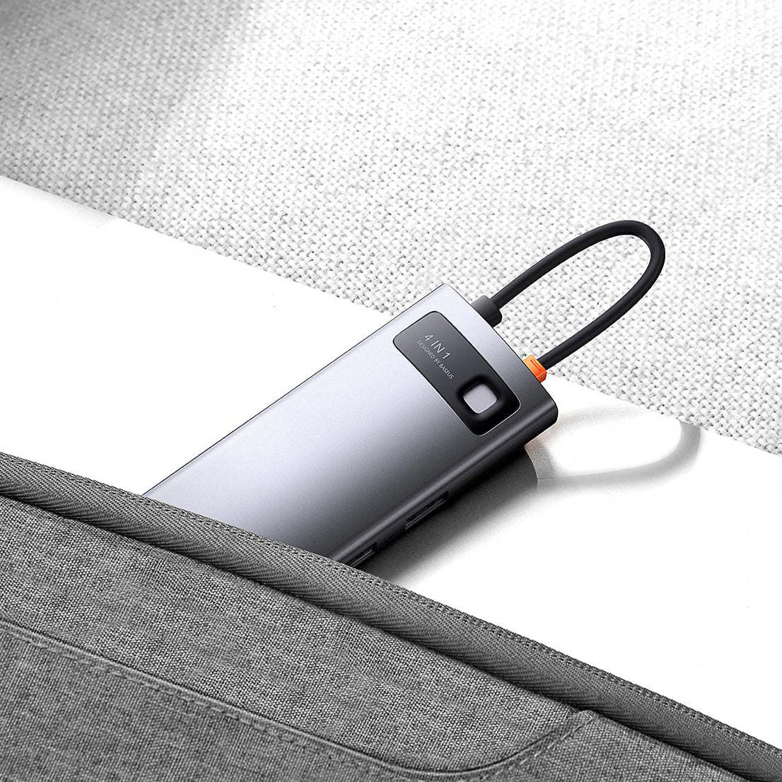 Hub USB-C Baseus Metal Gleam, 4 x USB-A 3.0, Cinzento WKWG070013