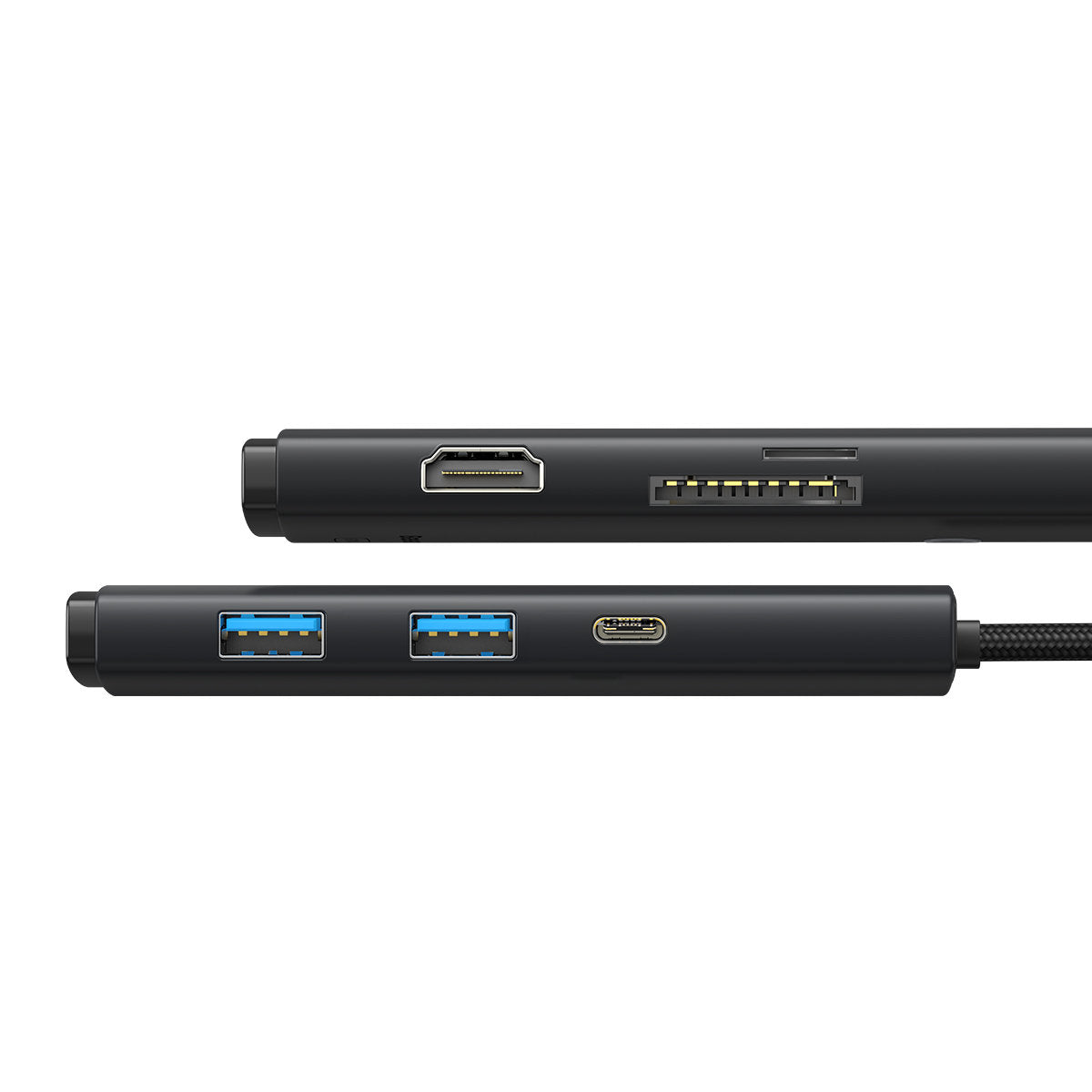 Hub USB-C Baseus Lite, 2 x USB-A 3.0 - 1 x USB-C - 1 x HDMI - 1 x SD - 1 x microSD, Preto WKQX050101