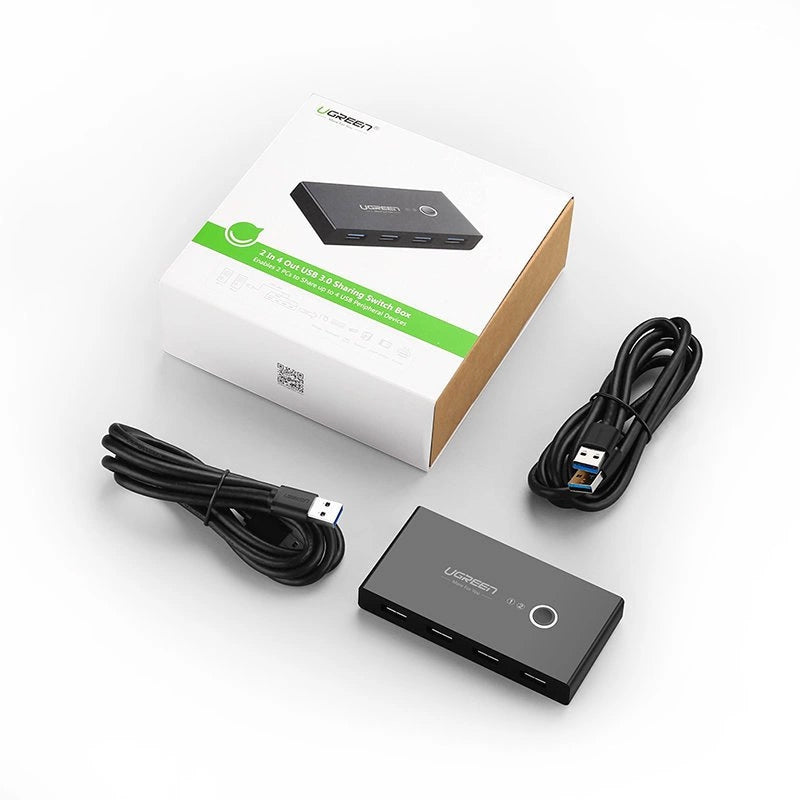 Switch USB UGREEN US216 (30768) Two Sharing Box, 4 x USB-A 3.0, Preto