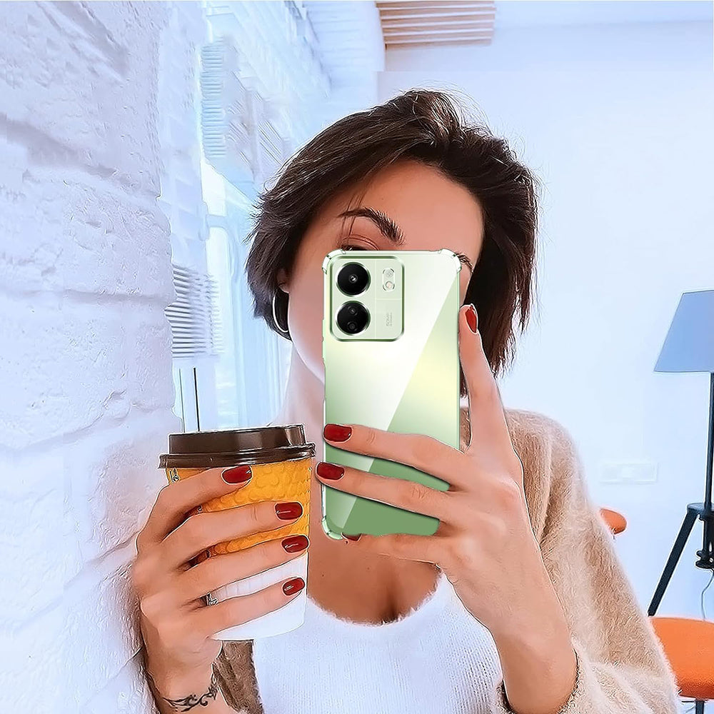Capa de Proteção para Câmara para Xiaomi Poco C65 / Redmi 13C, Techsuit, Transparente à Prova de Choques, Transparente