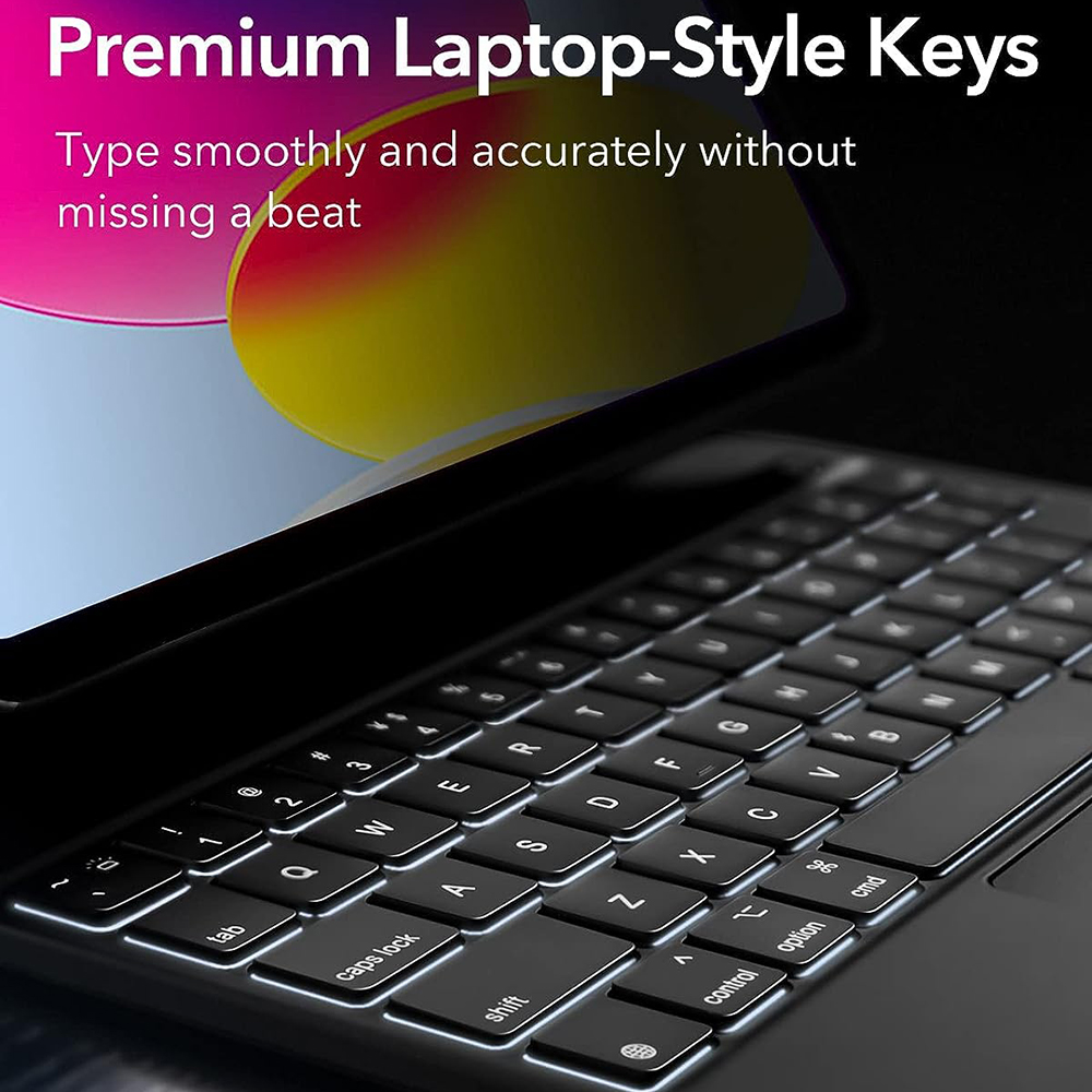 Capa com Teclado para Apple iPad (2025) / (2022), ESR, Rebound, Preta, Recondicionada