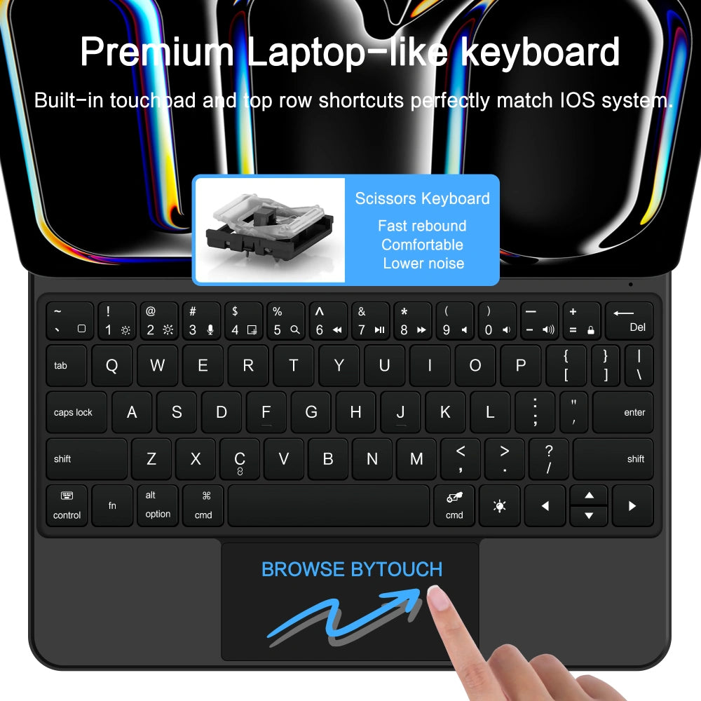 Capa com Teclado para Apple iPad Pro 11 (2025) / (2024), Tech-Protect, SmartCase Magnética, Preta