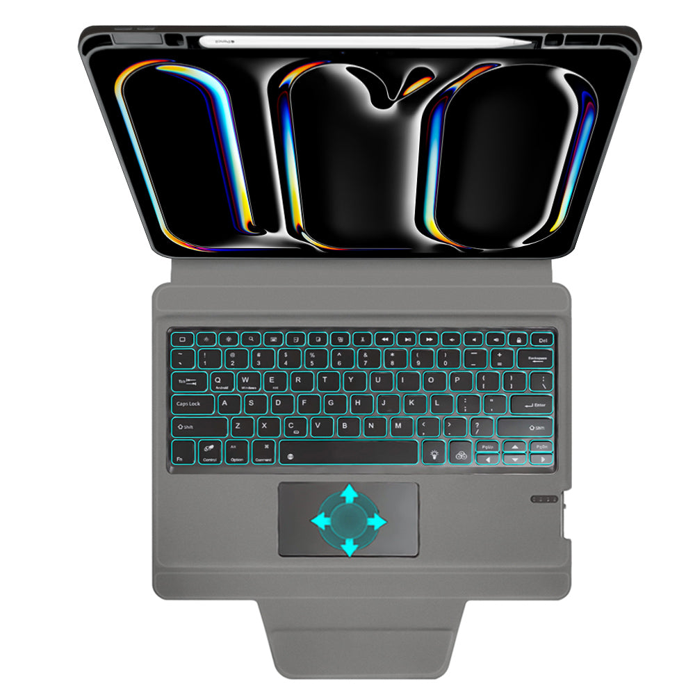 Capa com Teclado para Apple iPad Pro 13 (2024), Techsuit, KeyTab Pro, Preta