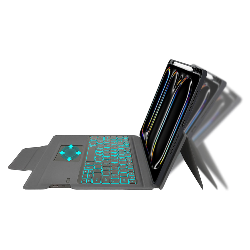 Capa com Teclado para Apple iPad Pro 13 (2024), Techsuit, KeyTab Pro, Preta