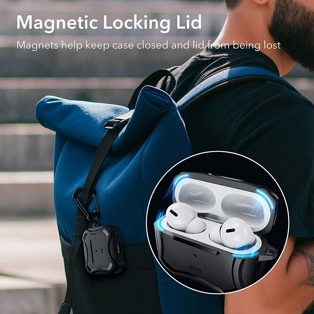 Capa ESR Cyber Armor Tough para Apple AirPods Pro Series, Preta