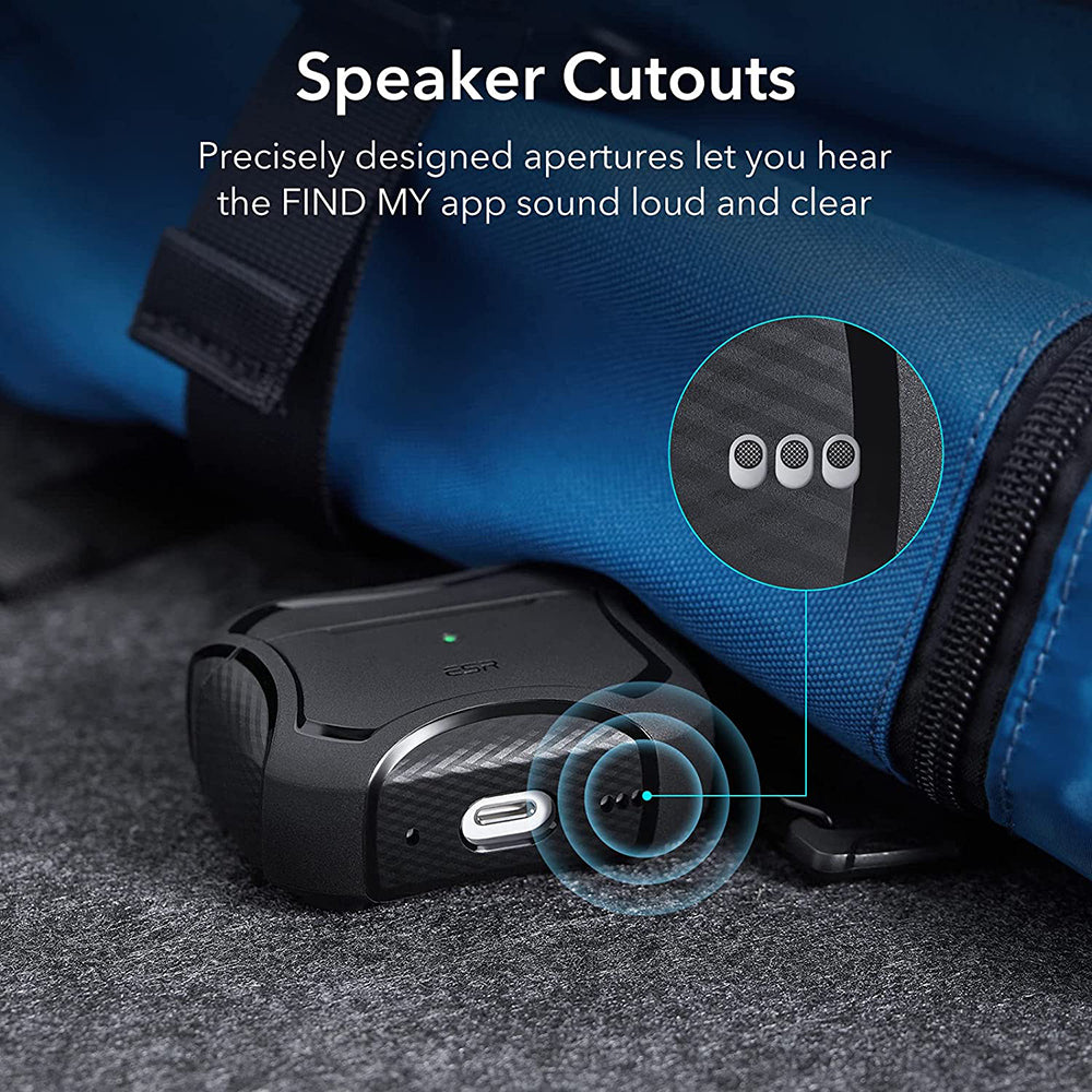 Capa ESR Cyber Armor Tough para Apple AirPods Pro Series, Preta