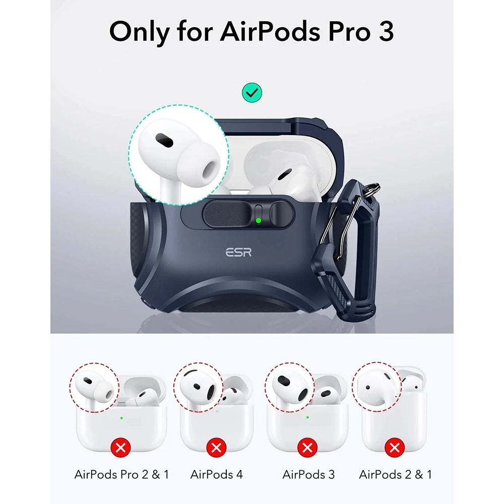 Capa ESR Cyber FlickLock para Apple AirPods Pro 3, Azul