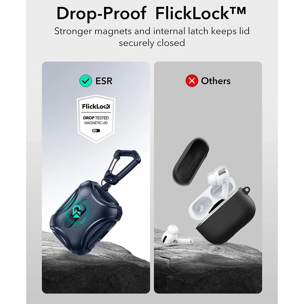 Capa ESR Cyber FlickLock para Apple AirPods Pro 3, Azul