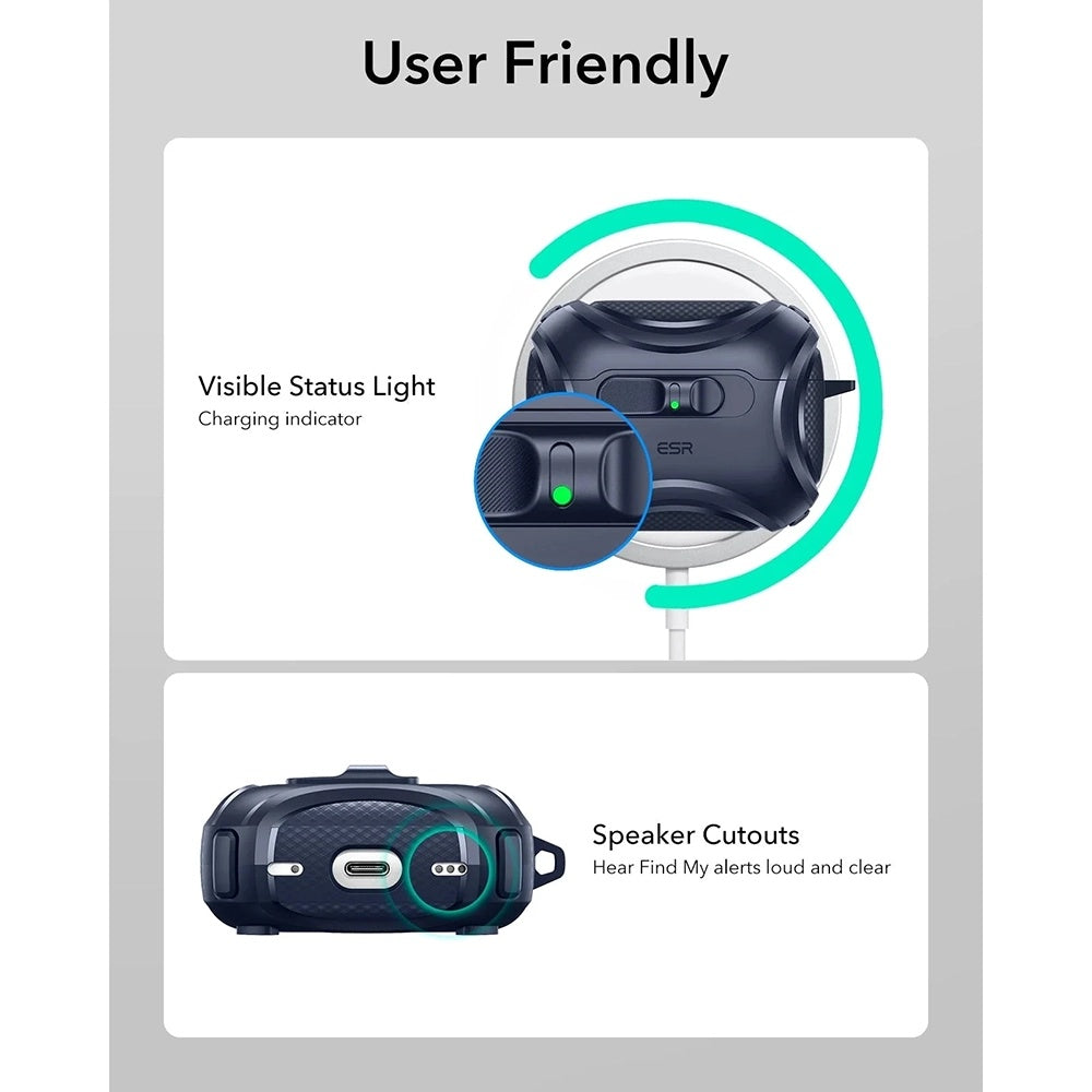 Capa ESR Cyber FlickLock para Apple AirPods Pro 3, Azul
