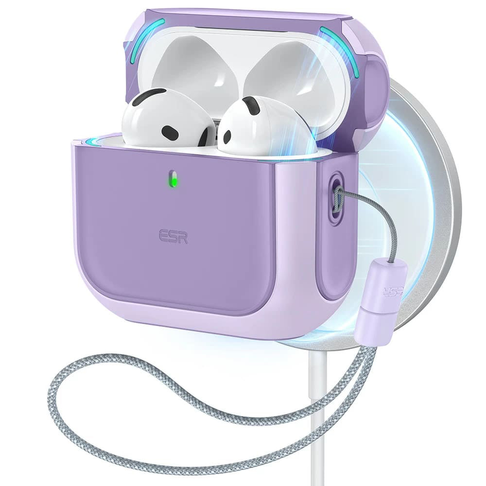 Capa ESR Orbit Hybrid para Apple AirPods 4, Roxo