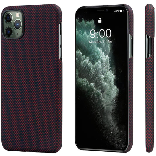 Capa para Apple iPhone 11 Pro Max, Pitaka, MagEZ Car Plain, Preto KI1104M