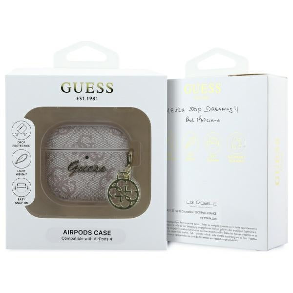 Capa Guess 4G Charm para Apple AirPods 4, Rosa