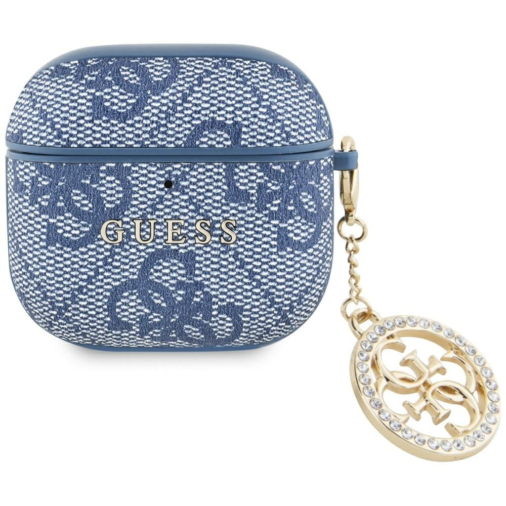 Capa Guess 4G Strass Charm para Apple AirPods 4, Azul