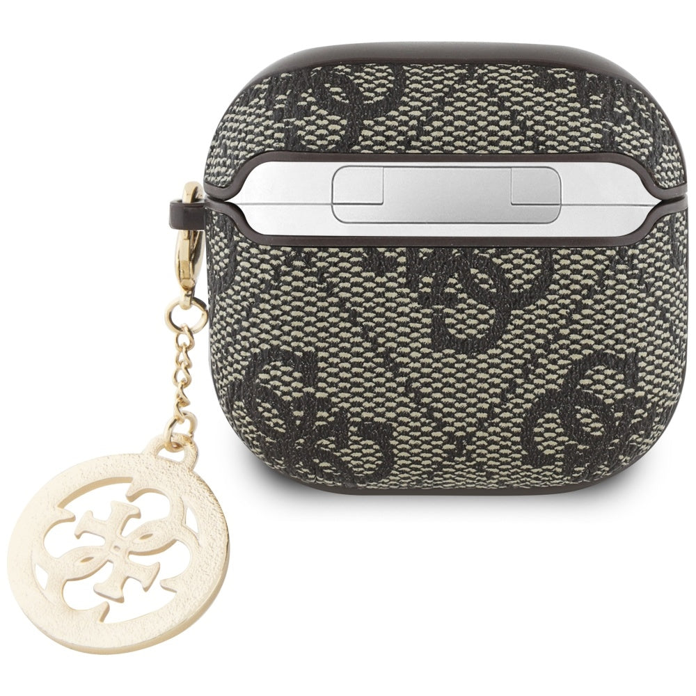 Capa Guess 4G Strass Charm para Apple AirPods 4, Castanho
